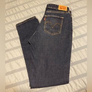 Levi's Dark Blue Mid Rise Skinny Jeans